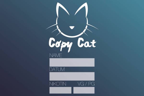 "CopyCat" - Etikett für Leerflaschen - 120x80mm