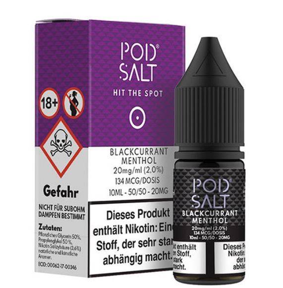 Blackcurrant Menthol - Pod Salt 20mg 10ml Liquid